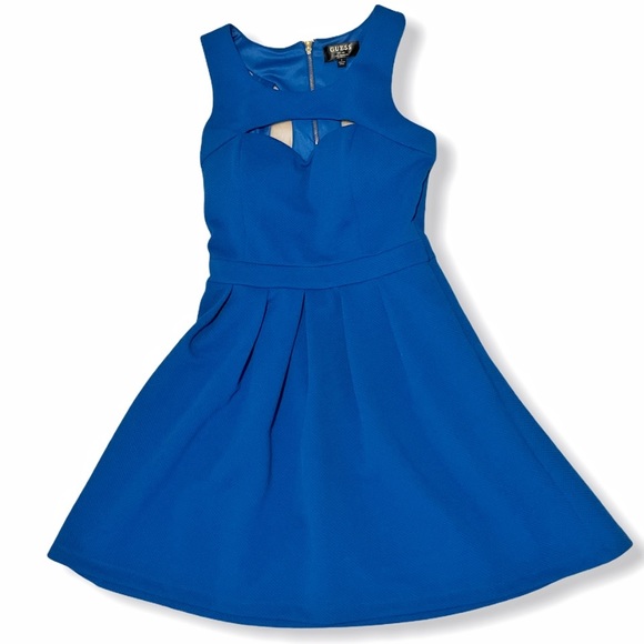 GUESS MINI BLUE FLARE DRESS 👗 - Picture 3 of 9